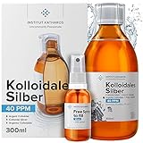 Kolloidales Silber 100% natürlich ● 40 PPM (300ml) ● Cosmos Natural...