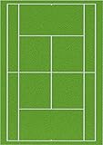 Top That Zuckerfolie, Motiv: Gras-Tennisplatz, DIN A4, bedruckt, 1 Stück, als...