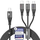 Wunderschein USBC Multiladekabel + Datenkabel [120cm] Schnell & zuverlässig...
