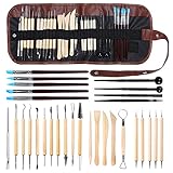 mreechan Modellierwerkzeug,30 Stück Carving Tools Clay Keramik Sculpting Ton...