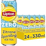 LIPTON ICE TEA Sparkling Lemon Zero, Kohlensäurehaltiger Eistee mit Zitronen...