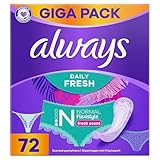 Always Daily Fresh Normal Flexistyle Slipeinlagen 72 Stück, Mit Frischduft,...