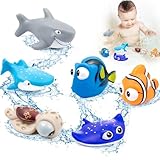 MOOKLIN ROAM 6 Stück Kinder Badespielzeug, Schwimmendes Wasserspielzeug Kinder...