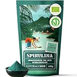 NaturaleBio Spirulina Pulver 100g. Natürliches und rohes Spirulina-Algen...
