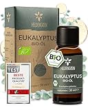 Heldengrün® BIO Eukalyptusöl [100% NATURREIN] - Natürliche Frische - Echtes...