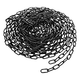 WOPPLXY Stahlkette, 10m Metallkette 3mm Schwarz, Gliederkette Meterware aus...