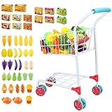 deAO 47 PCS Kinder Einkaufswagen Metall mit Essen Früchte Spielen,Kleiner...