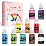 Lebensmittelfarbe flüssig 10ml×10 Farben konzentrierte flüssige Kuchenglasur...