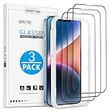 OMOTON 3 Stück Panzer Schutz Glas für iPhone 16e/14/13/13 Pro (6,1'), 3D Full...