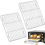 ZBKJYILF Abkühlgitter 2er-Set, Grillrost, Edelstahl Gitter, Ideal zum Braten,...