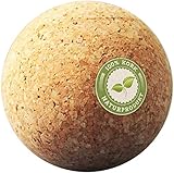 Massageball Natur Set 5 cm mit TRAININGS ANLEITUNG Heft - Korkball, Faszienkugel...