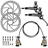 Kethvoz MTB Hydraulische Bremsen Set 4 Kolben, Scheibenbremse Fahrrad Set Vorne...