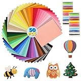 RoyalChic 50 Farben Filzstoff Basteln Bunte Polyester Filzplatten 20x30cm...