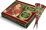 Neeta 12 Stück gebrauchsfertige Haarfärbekegel mit Henna-Paste, rotbraune...