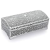 IGNPION Rechteckige Schmuckschatulle Metall Schmuckbox Schmukkiste,Schmuckkoffer...