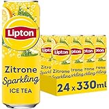 LIPTON ICE TEA Sparkling Lemon, Eistee mit Kohlensäure und Zitronen Geschmack,...