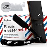 Sapiens Barbershop Rasiermesser Herren - Bart Rasierer + 20 Derby Halbe...