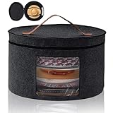 Hutschachtel Rund- Foldable Hat Storage Boxes Fabric with Lid und Zip, Leather...