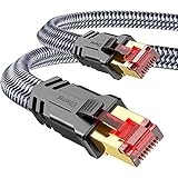 SNOWKIDS Cat 8 LAN Kabel 2m, 40Gbps Netzwerkkabel Ethernet Kabel 2000MHz S/FTP...