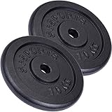 ScSPORTS® Hantelscheiben - Set 15/20/30/40/60kg, 30/31mm Bohrung, Gusseisen,...