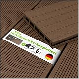 HORI® WPC/BPC Terrassendielen Komplettset | Hohlkammerdiele Bali Braun | Inkl....