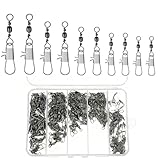 Xynovate 150 Stück Angel Wirbel Set, Angeln Kugellager Wirbel, Angeln Barrel...