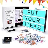 KIMIGO LED Lichtbox,Leuchtkasten mit 16 Farbwechsel,294 Buchstaben &...