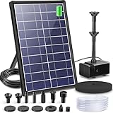Biling 8W Solar Springbrunnen für außen mit 3600 mAh Batterie Solar Teichpumpe...