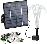 AISITIN Solar Springbrunnen für Außen, Upgrade DIY Solarbrunnen...