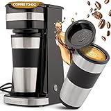 Clatronic Kaffeemaschine | Kaffee To Go Becher 400 ml | für alle gängigen...