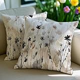 Vorysum Outdoor Kissen Wetterfest Kissenbezüge 40x40 cm Blumen Kissenbezug...