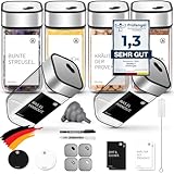 Miorkly 6 Gewürzgläser Eckig,120ML Gewürzdosen Set mit...