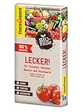 Floragard Bio-Erde Lecker 40 Liter - Gemüseerde für Hochbeete, Tomaten, Chili,...