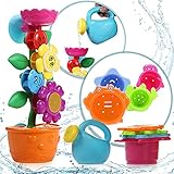 OleOletOy Baby Badespielzeug Set - Süße Blume Wassermühle und 4 STK....