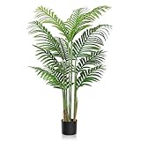 Dremisland Kunstpflanzen Groß Areca Kunstpalme 160cm Künstliche Areca Palme...