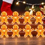 Leikedun Weihnachten Deko Lichterkette, 3M 30 LED Lebkuchenmann Lichterketten...