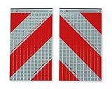 ORALITE Warnflaggen Set für LKW-Hubladebühnen rot-weiß von Orafol -...