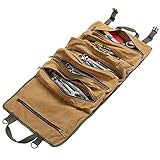 Werkzeug-Rolltasche aus Gewachstem Leinwand, Große Schraubenschlüsselrolle mit...