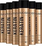 Syoss Haarspray Keratin Haltegrad 4 (6 x 400 ml), extra starkes Haarspray für...