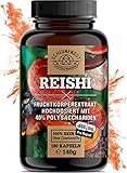 Reishi -1950mg je Tagesdosis- WICHTIG: 20:1 Extrakt (=39000mg Reishi pro Dosis) MIT 40% bioaktiven Polysacchariden I 180 Reishi Kapseln I Laborgeprüft und Vegan -DE- SCHEUNENGUT®