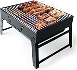 BBQ Barbecue Grill, tragbarer faltbarer Holzkohlegrill für den Schreibtisch,...