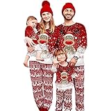 MoneRffi Weihnachts Pyjama Familie Set,Matching Christmas Pyjama Couples...