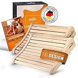 ALPENHAUCH Sauna Kopfstütze Holz [2 Stück] - Ergonomische Saunakopfstütze...