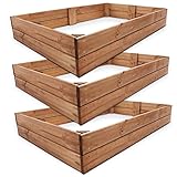 Onbest Premium Hochbeet - Pflanzbeet Holz mit Innenvlies – Garten Hochbeet –...