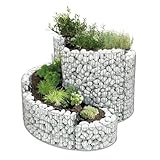 bellissa – Gabionen Kräuterspirale verzinkt 200x150x80cm - Kräuterschnecke...