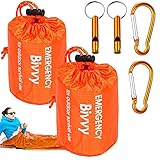 HBSTK 2 Pack Biwaksack Notfall Überleben Schlafsack Notfalldecke...