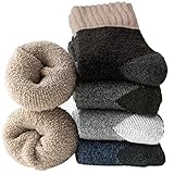 Josnown Thermosocken Herren, 5 Paar Dicke Frotteesohle Winter Warme Socken, Anti...