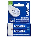 LABELLO Duo Original (2 x 5,5 ml), Lippenbalsam angereichert mit natürlichen...