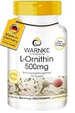 L-Ornithin Kapseln - 500mg L-Ornithin pro Kapsel - 100 Kapseln - hochdosiert &...