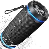 W-KING Tragbarer Bluetooth-Lautsprecher, IPX6 wasserdicht, 360° Rundumklang,...